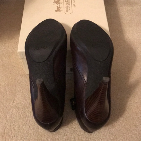 Coach Aliza Brown Leather Short Boots - Picture 6 of 10